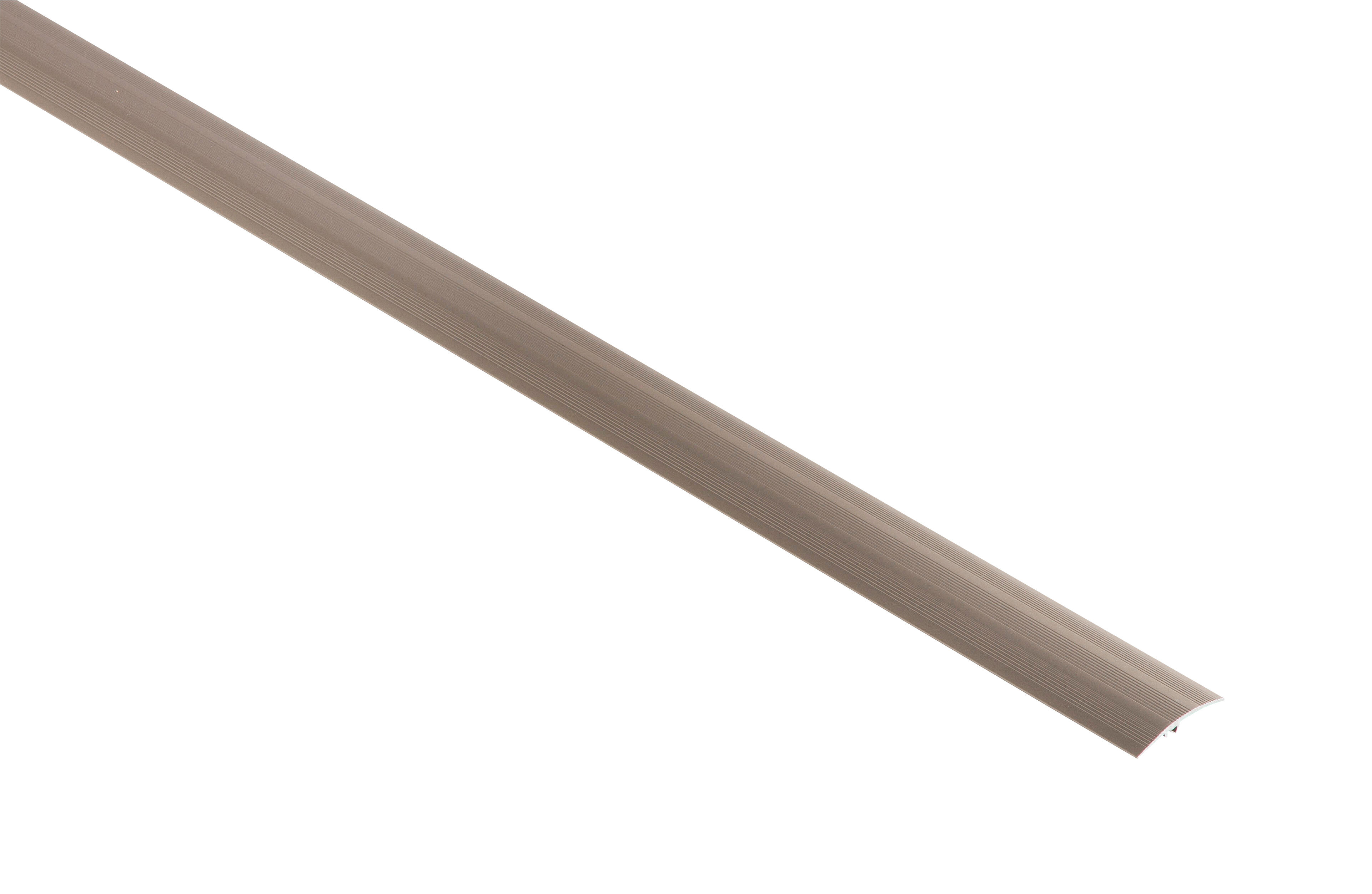 Barre de seuil aluminium titanium strié à visser L.93 x l.4,70 cm  - 6