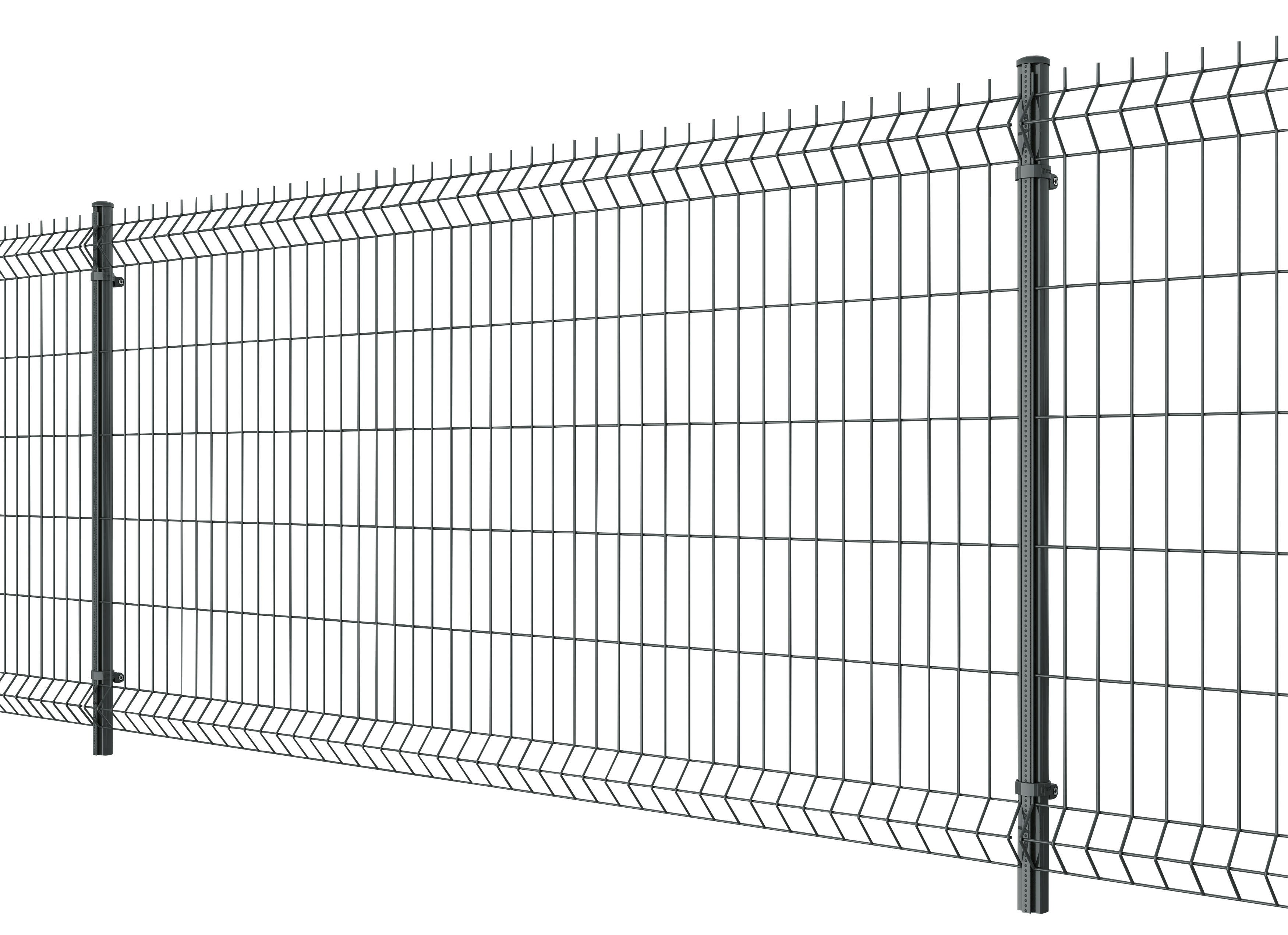 Panneau grillage rigide gris H.123 x l.200 cm Diam.4 mm - 2