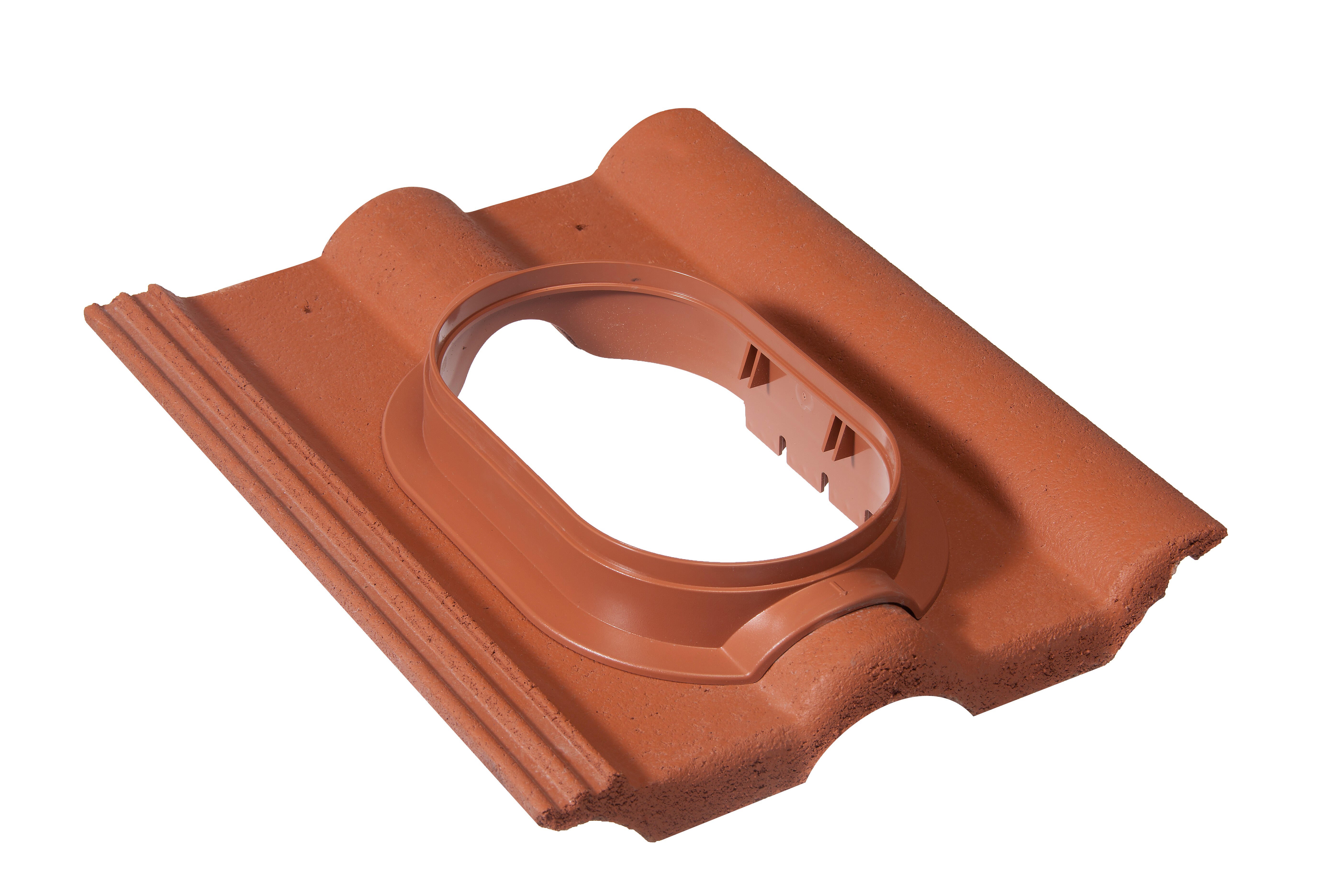 Tuile à douille durovent Double Romane rouge - MONIER - 2