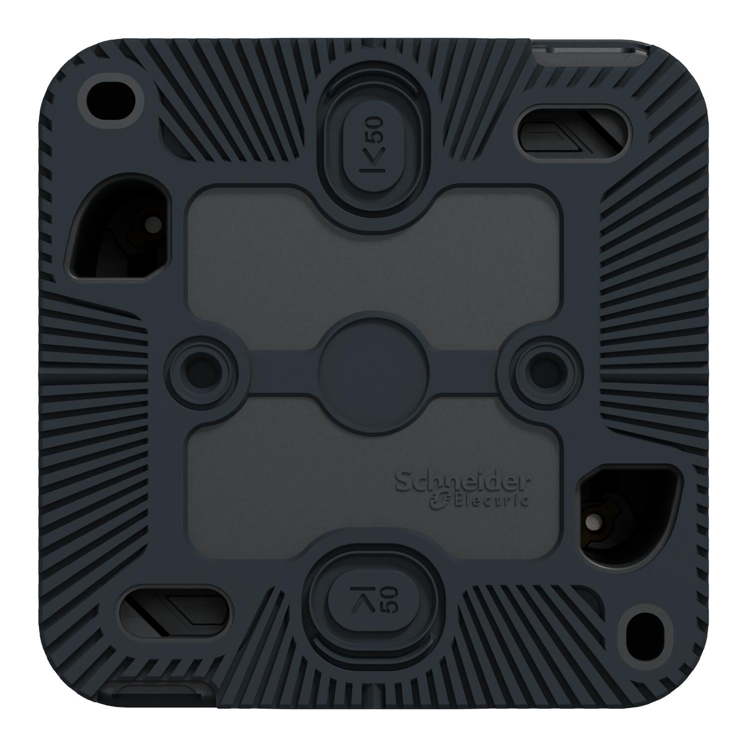 Poussoir lumineux étanche saillie Mureva Styl, SCHNEIDER ELECTRIC, anthracite - 2