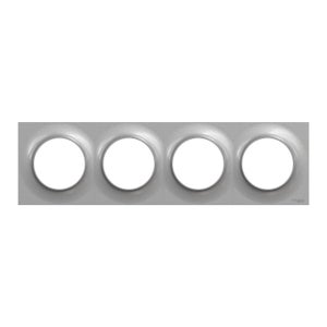 Plaque quadruple Odace Styl, SCHNEIDER ELECTRIC, aluminium