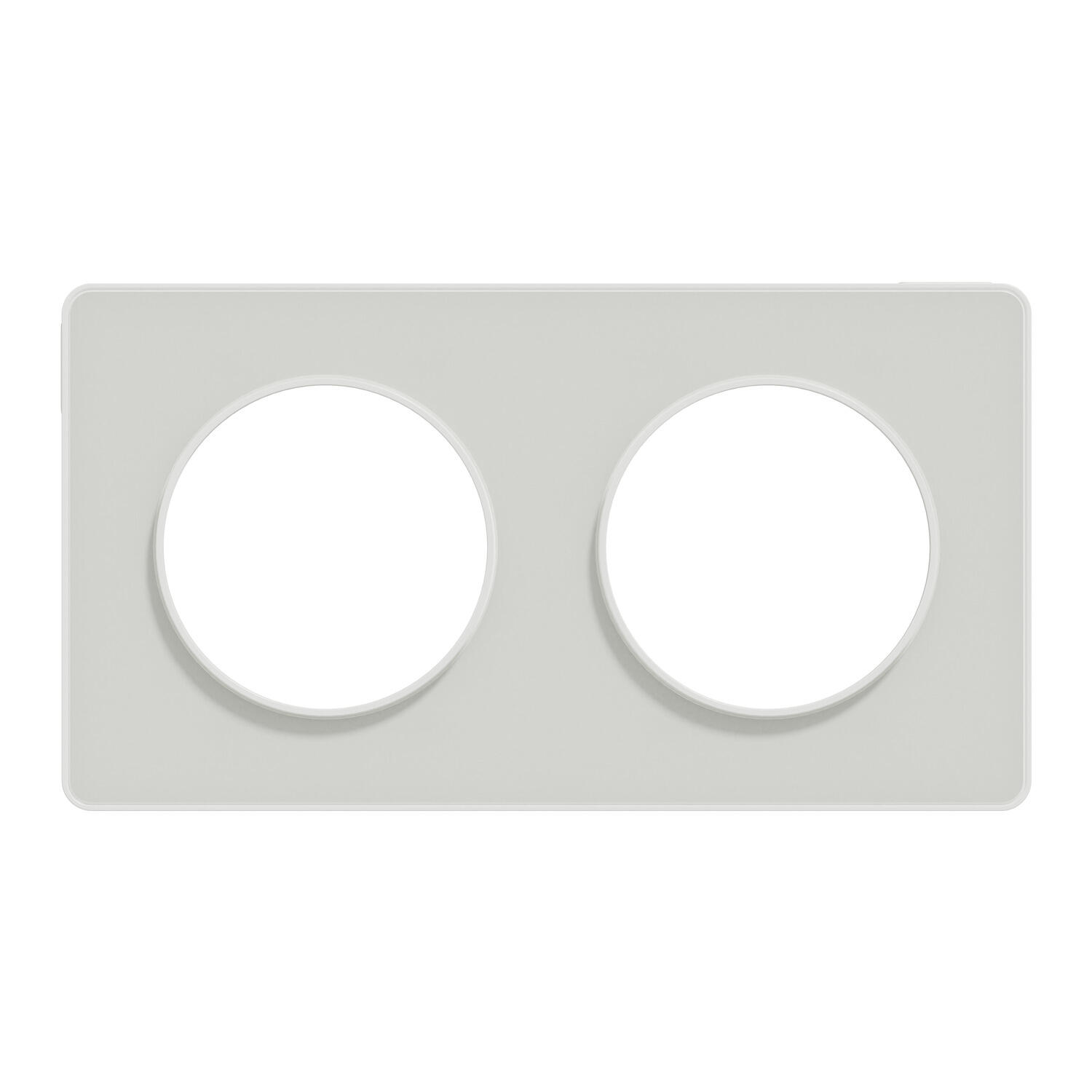 Plaque Double Odace Touch SCHNEIDER ELECTRIC Blanc Translucide Liser plaque-double-odace-touch-schneider-electric-blanc-translucide-liser