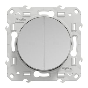 Double poussoir à assembler Odace, SCHNEIDER ELECTRIC, aluminium