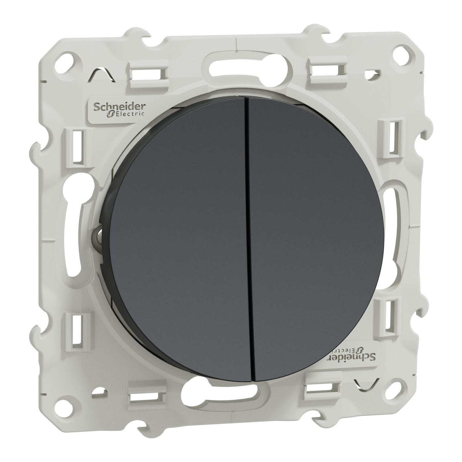Double interrupteur va-et-vient à assembler Odace SCHNEIDER ELECTRIC anthracite - 11
