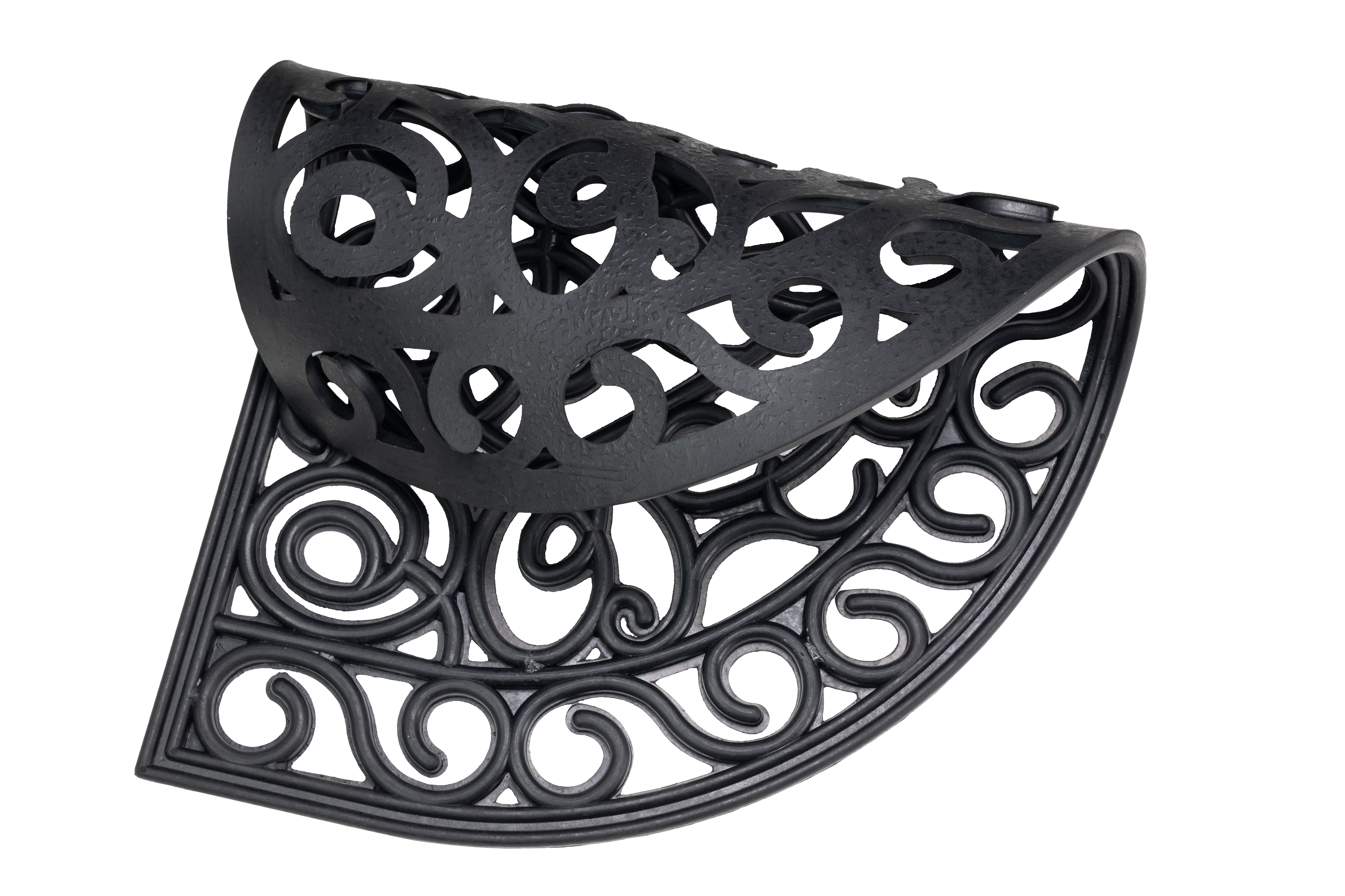 Felpudo caucho vulcanizado Media Luna  negro 45 x65 cm - 4