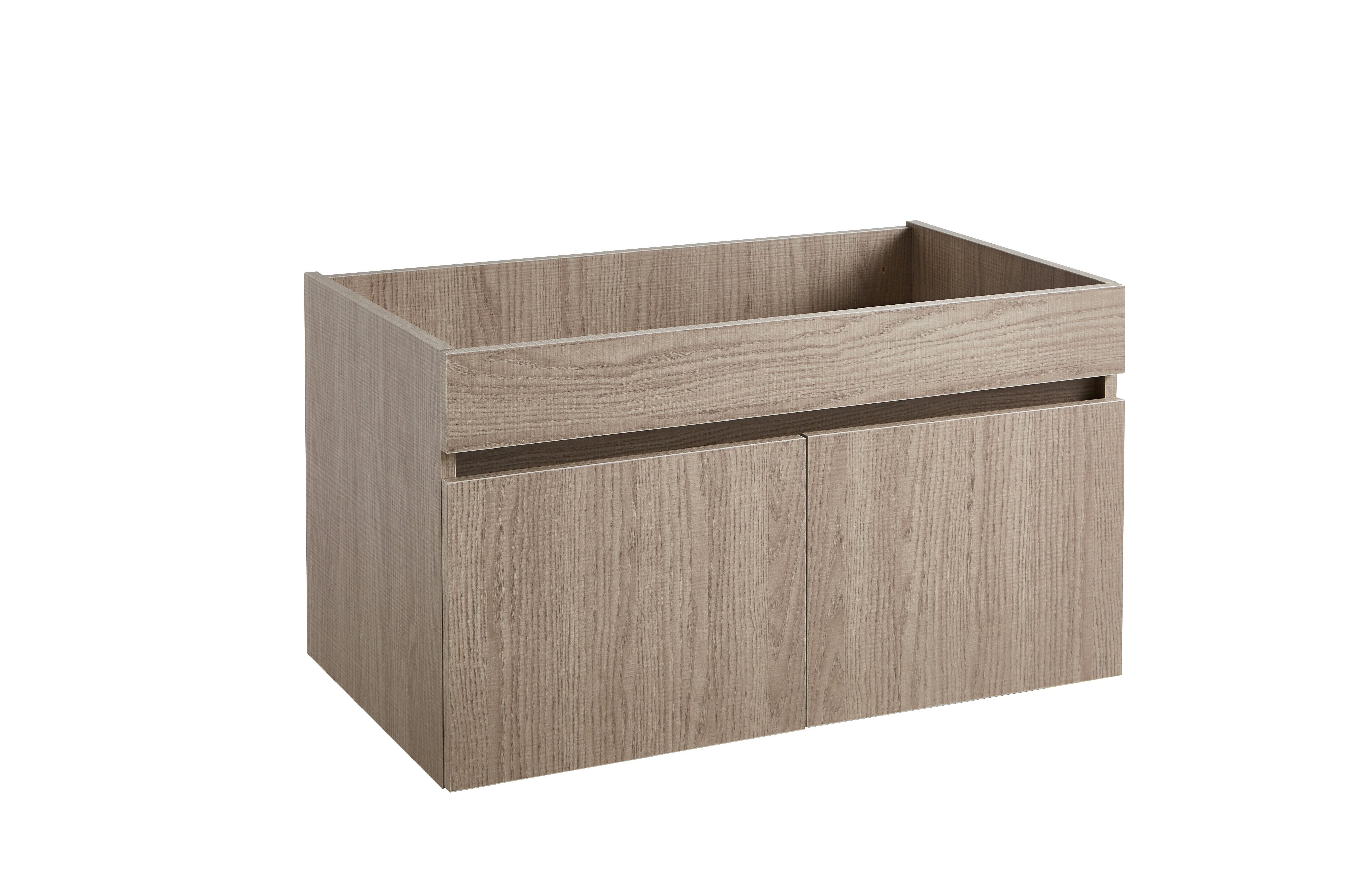 Caisson suspendu de salle de bain avec portes chêne l.79 x H.44 x P.45 cm Ready - 2