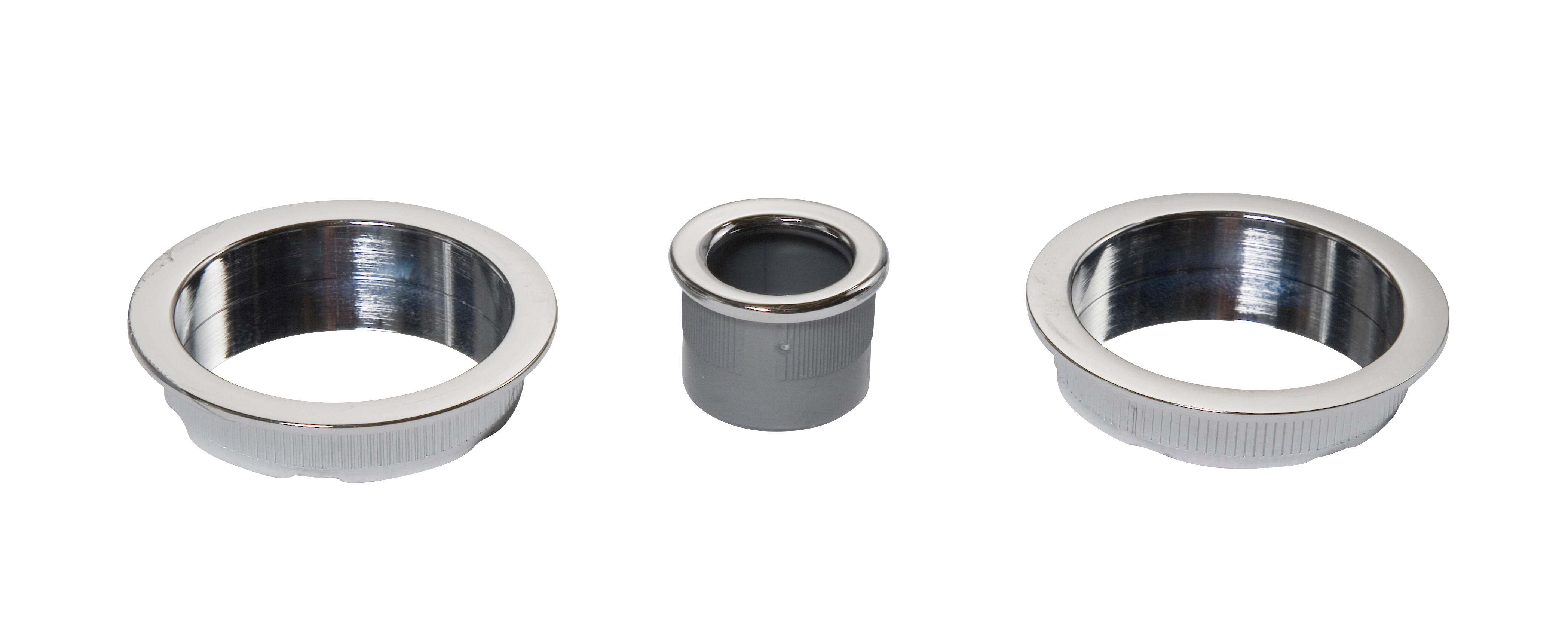 Poignée de porte coulissante ronde chrome poli - PROTEK - 3