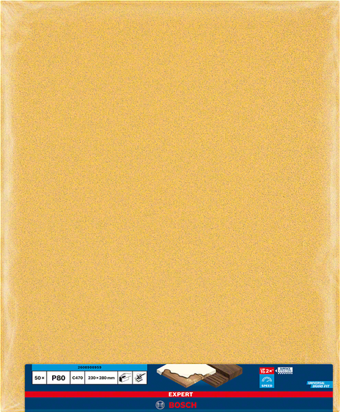 Papier abrasif grain 80 - BOSCH - 2