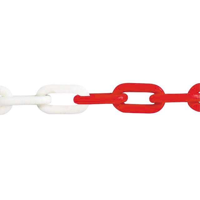 Chaîne de signalisation en plastique rouge et blanc 15 mètres - 2