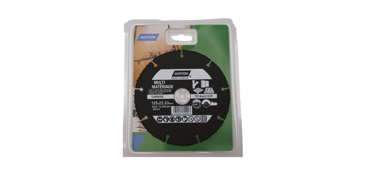 Disque carbure multi matériaux Diam.125 mm - NORTON - 2