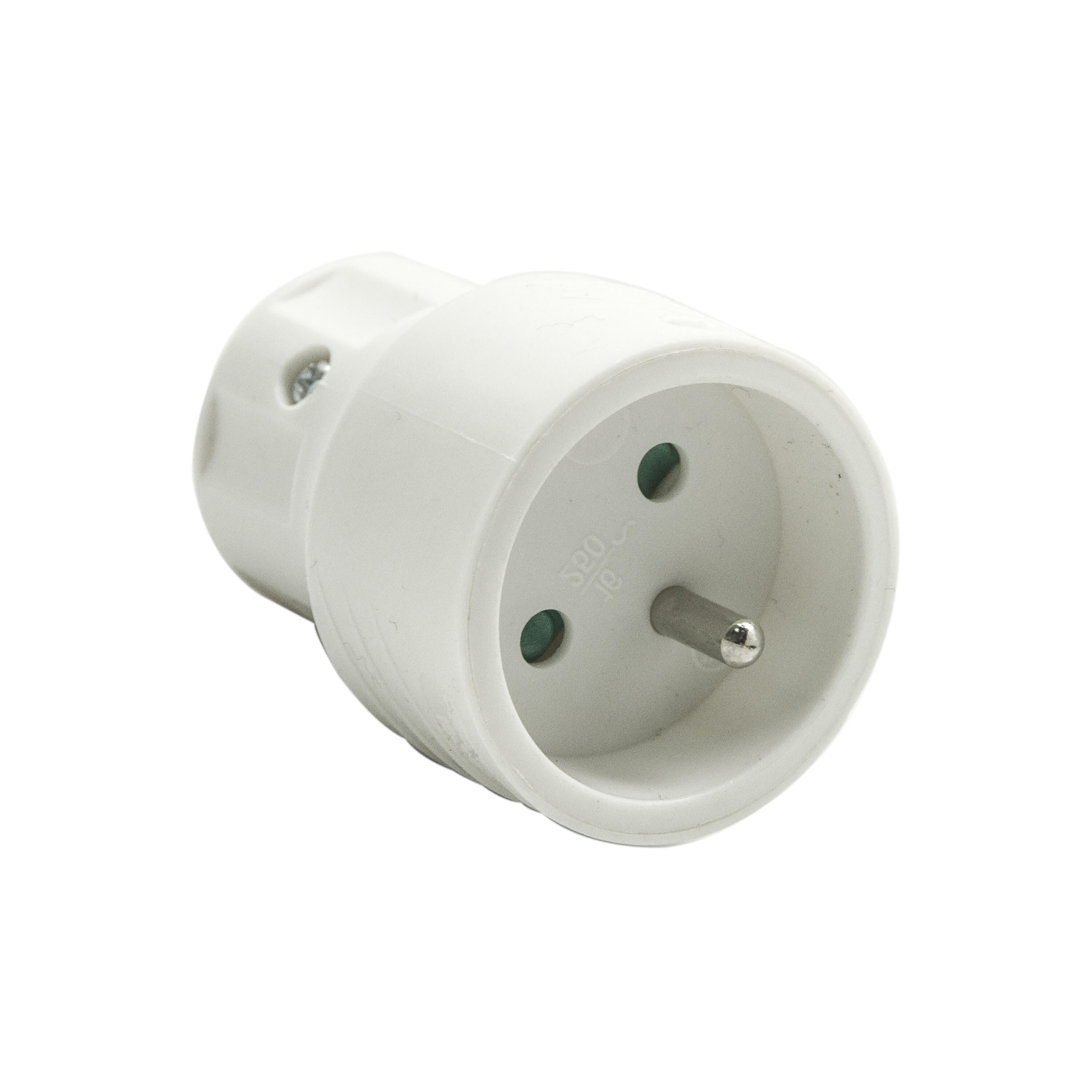 FICHE FEMELLE 2P+T 16A SORTIE DROITE BLANC - 5