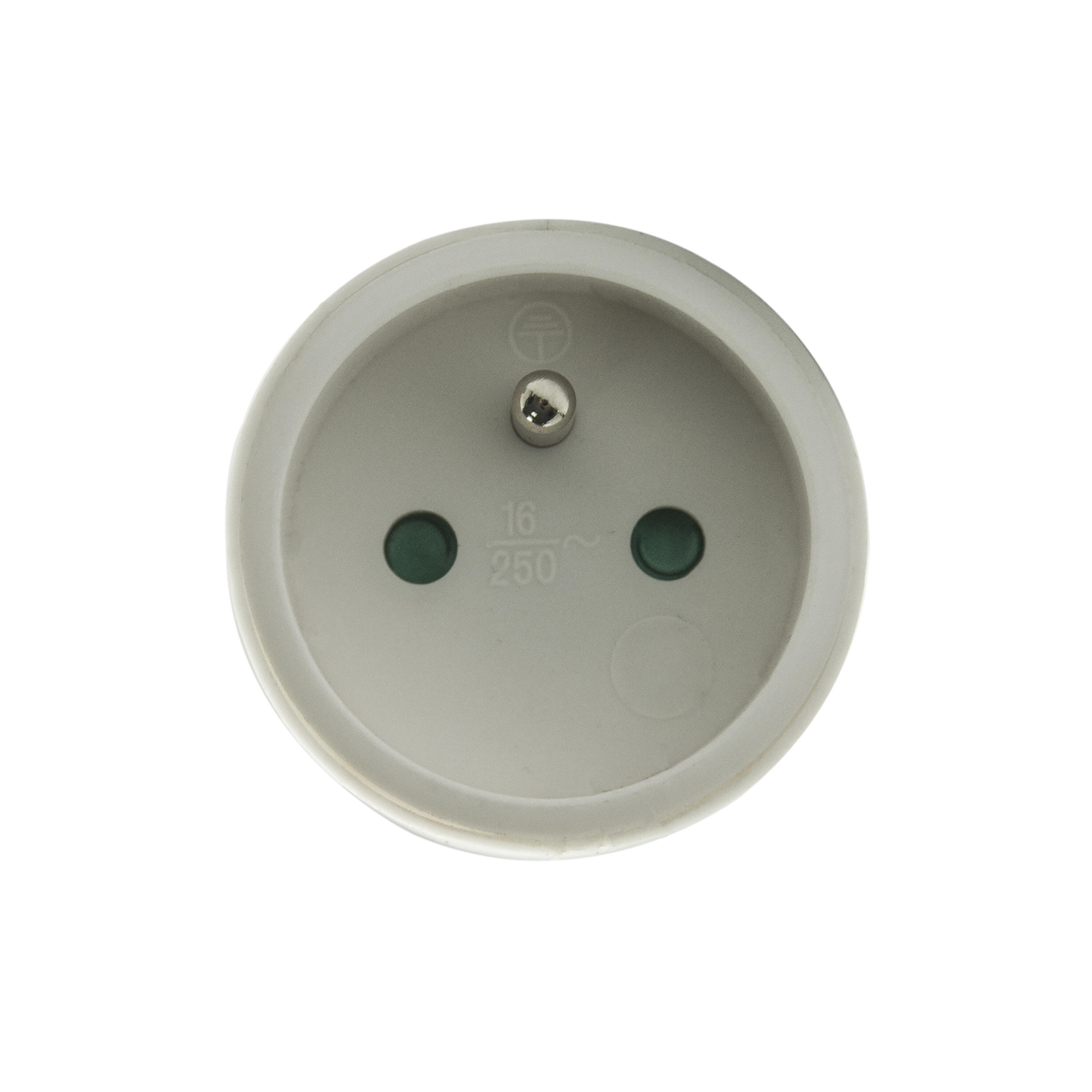 FICHE FEMELLE 2P+T 16A SORTIE DROITE BLANC - 4