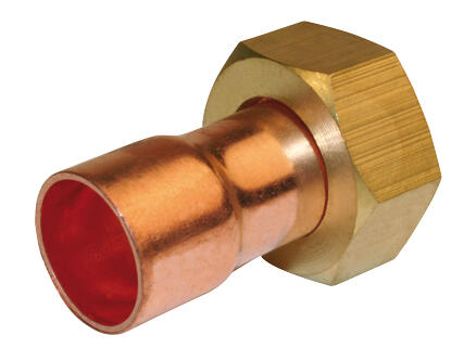 Raccord 2 pièces femelle écrou libre F.15X21(1/2'') cuivre à souder Diam.14 mm - (lot de 10) - 3
