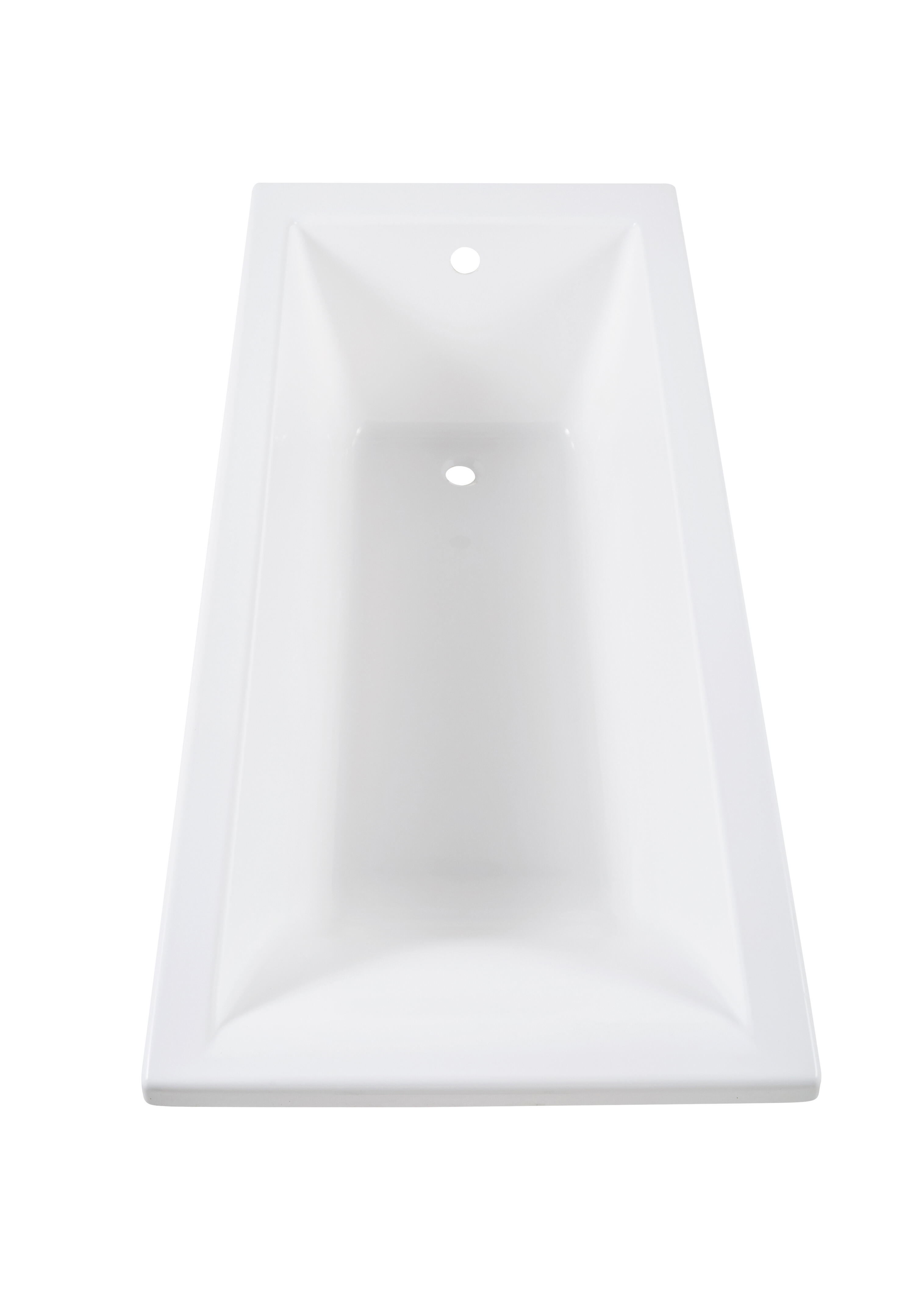Baignoire rectangulaire blanche L.170 x l.75 cm Cléopâtre - VALENTIN - 2