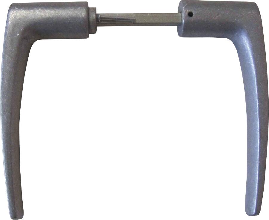 Béquille double aluminium poli carré 6 mm + fourreau 6/6 mm - CHAINEY - 2