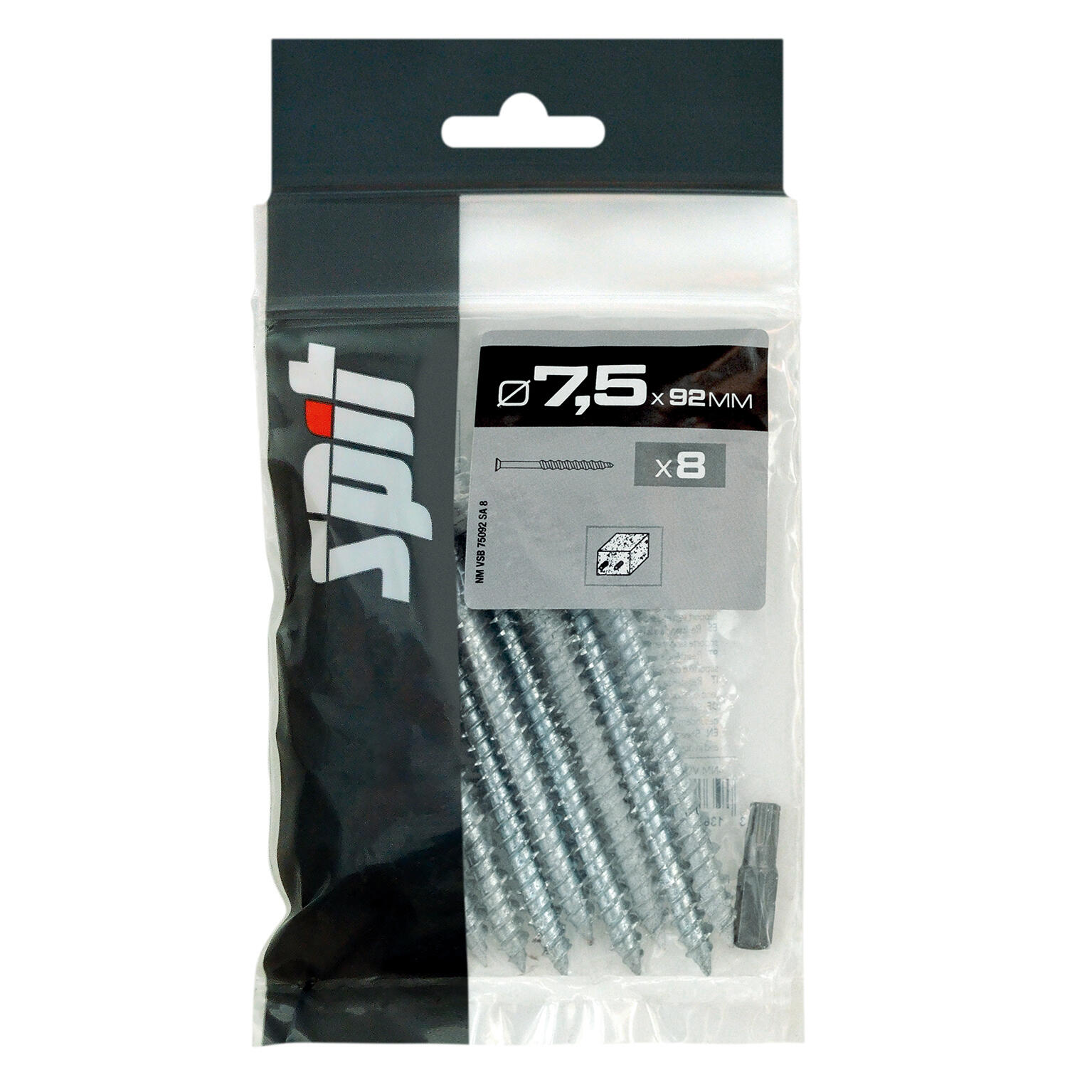 Vis bois Diam. 7,5 x 9,2 mm Sachet de 8 - SPIT - 3