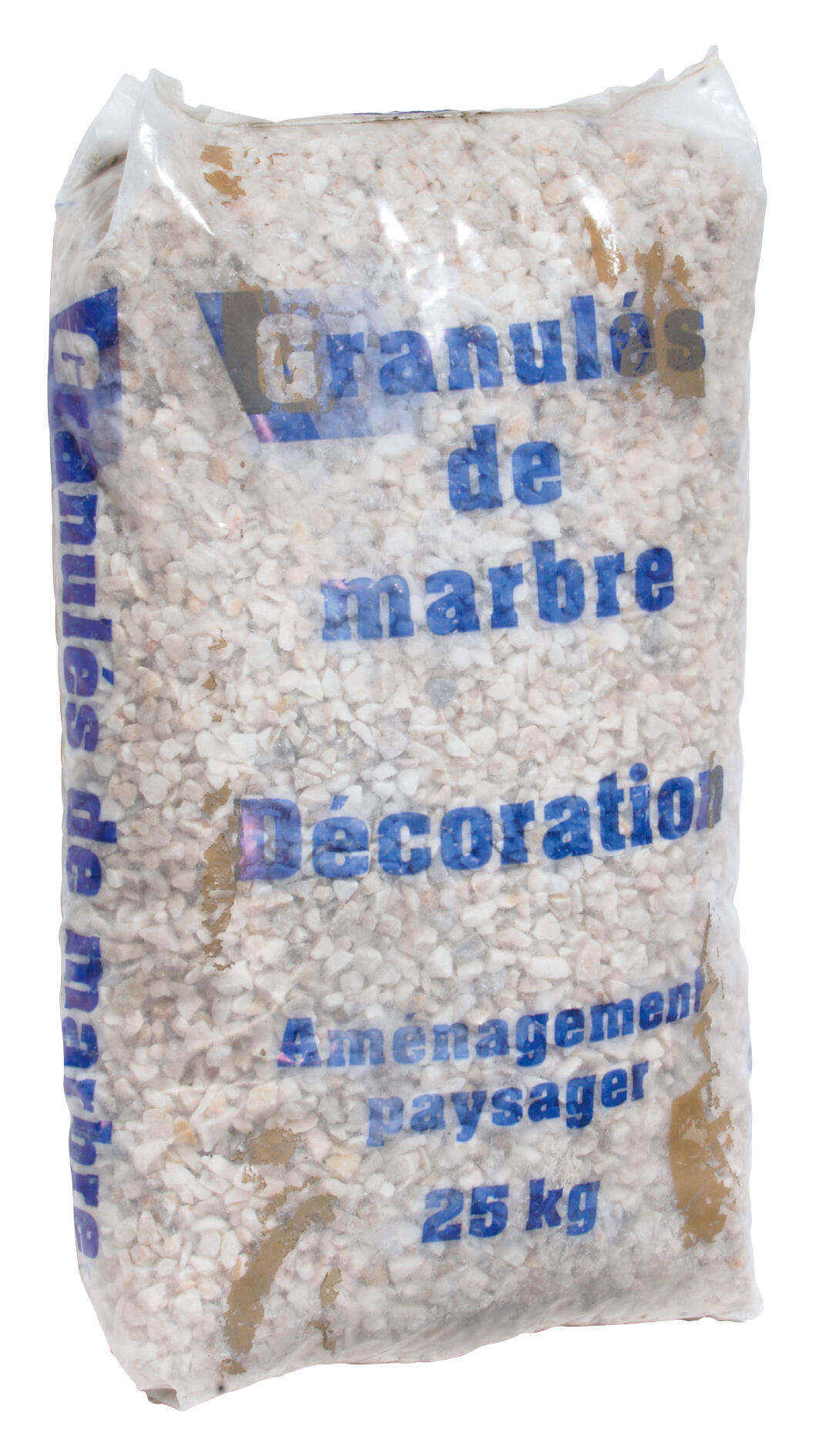 Sac gravier décoratif marbre blanc 6/10 mm, 25 kg - 5