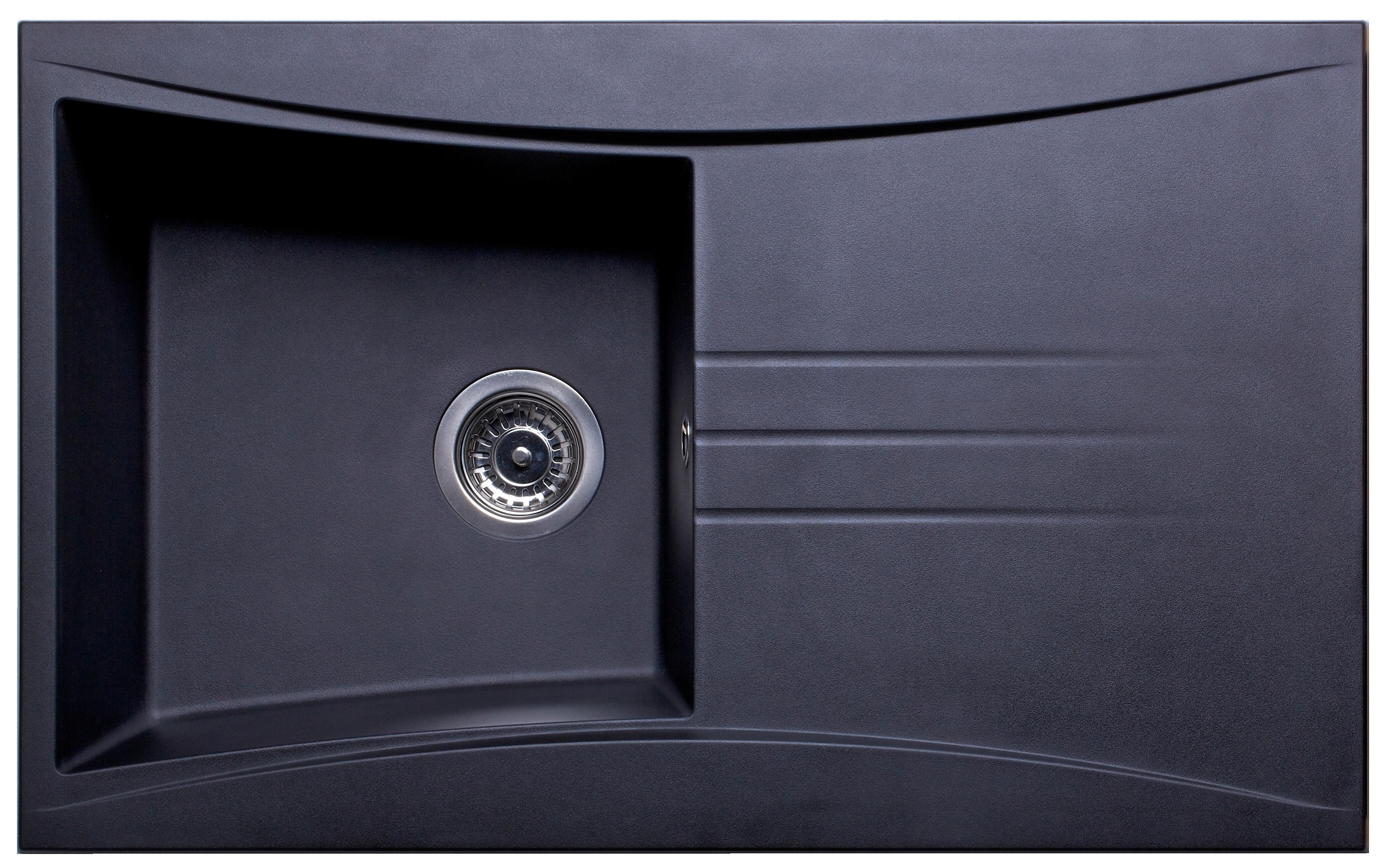 Evier noir granité 1 cuve en résine - 