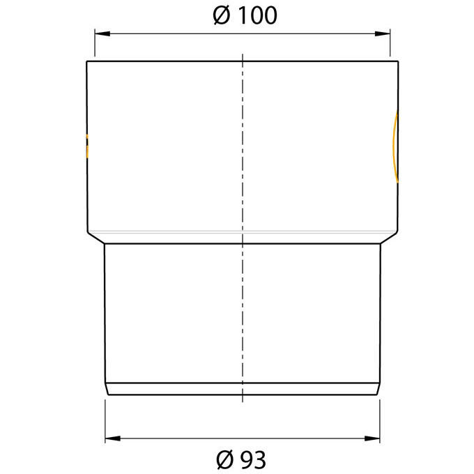 Adaptateur sortie de cuvette WC Femelle Ø 100 mm - Mâle Ø 93 mm WIRQUIN PRO - 2