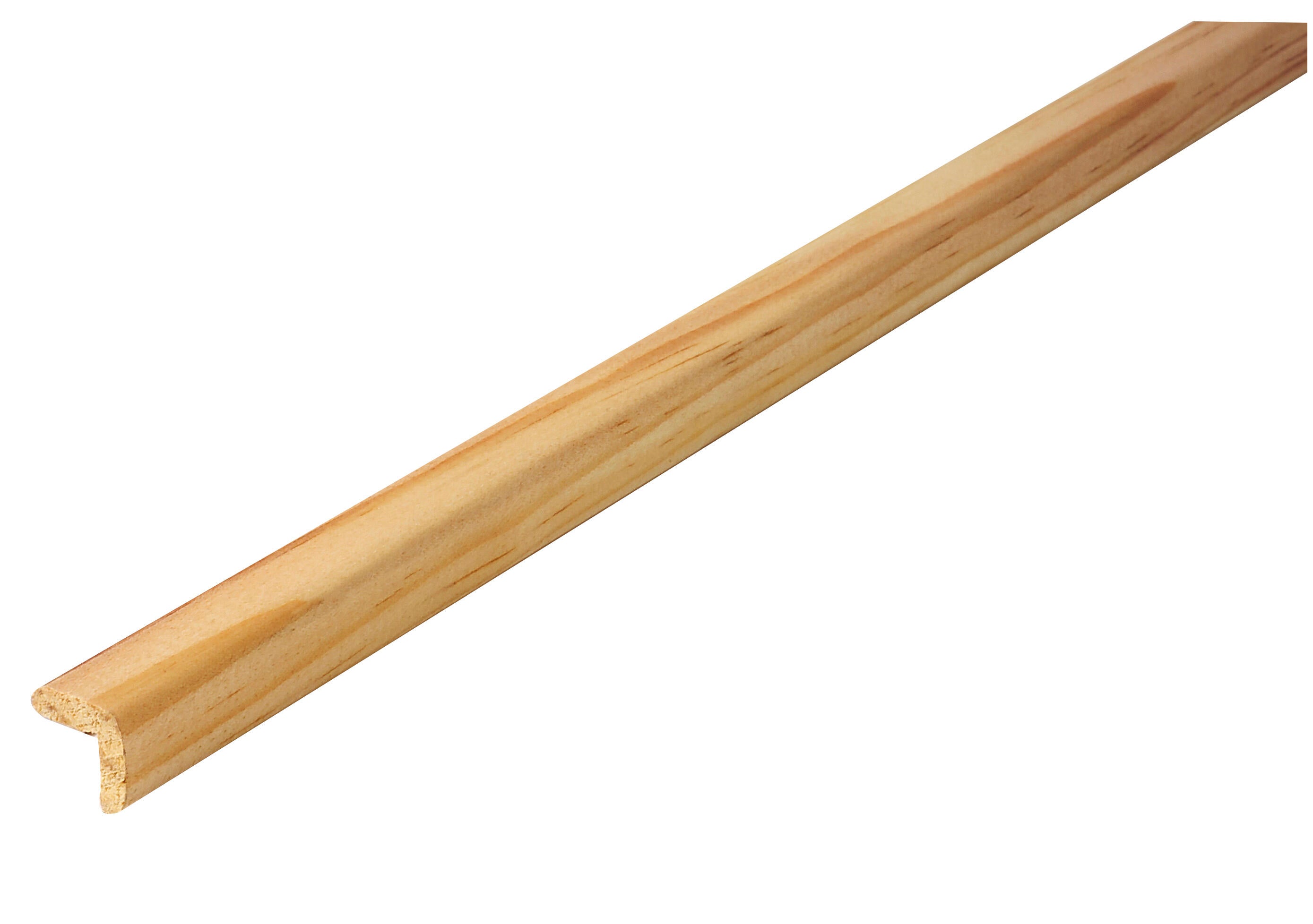 Baguette d’angle arrondie en pin des landes sans nœud 14 x 14 mm Long.2,4 m - SOTRINBOIS - 3