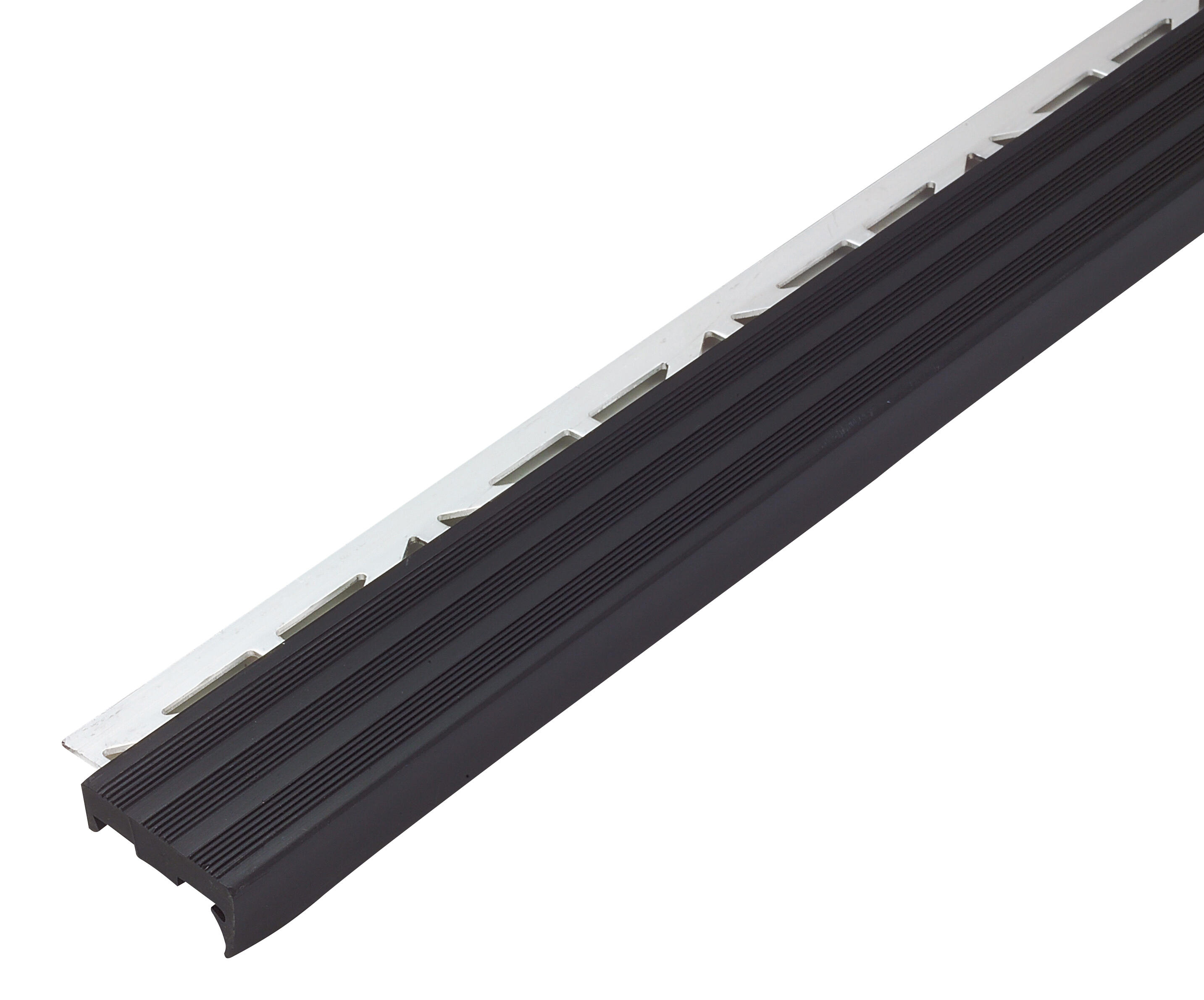 Nez de marche carrelage Ep.11 mm PVC noir L.1 m - 3