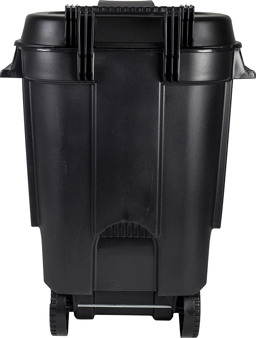 Poubelle à roulettes noire 110 L - 3