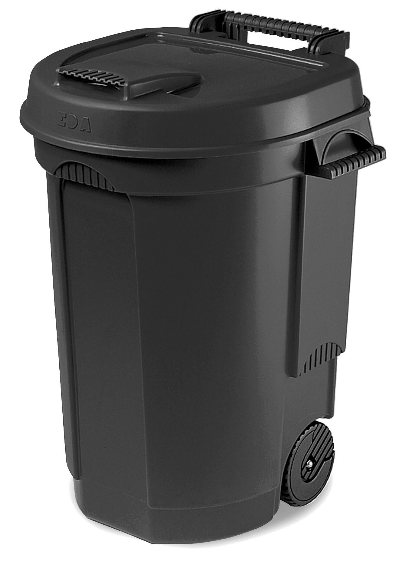Poubelle à roulettes noire 110 L - 2