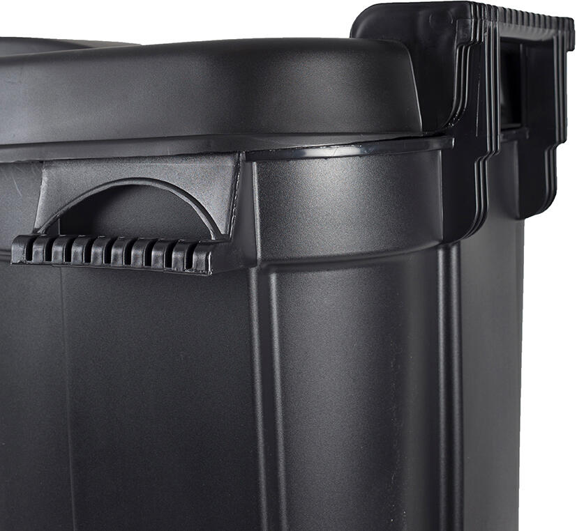 Poubelle à roulettes noire 110 L - 4