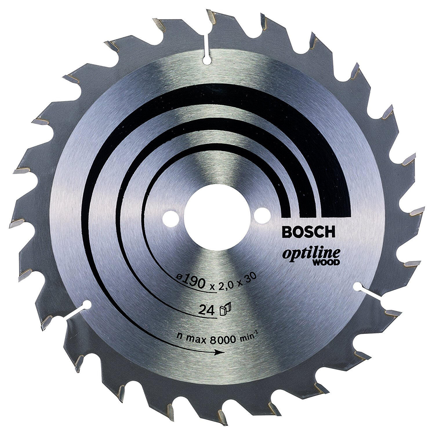 Lame de scie circulaire Optiline 190 x 30 x 2mm  24 dents - 2608641185 BOSCH - 5