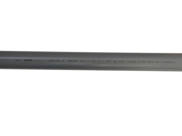 Tube évacuation PVC NF-E NF-ME Diam. 80mm Ep. 3mm Long. 2M