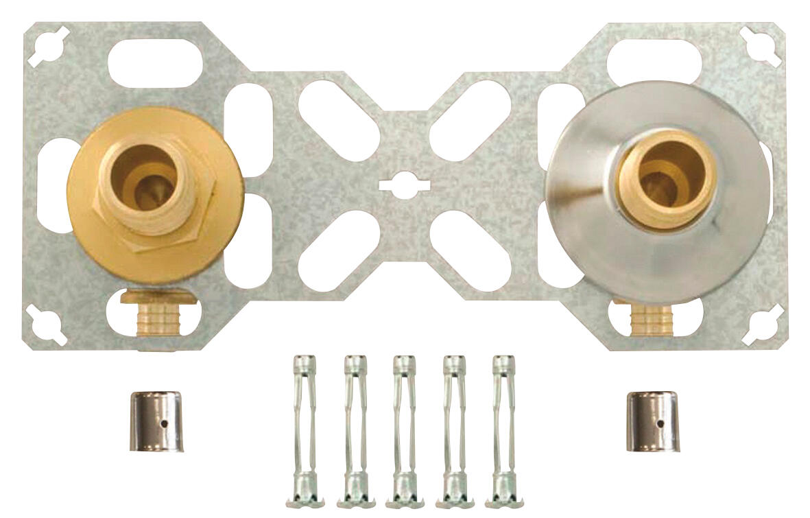 Kit de fixation robinetterie double pour installation en PER à glissement Diam.12 mm Easy Fix - 2