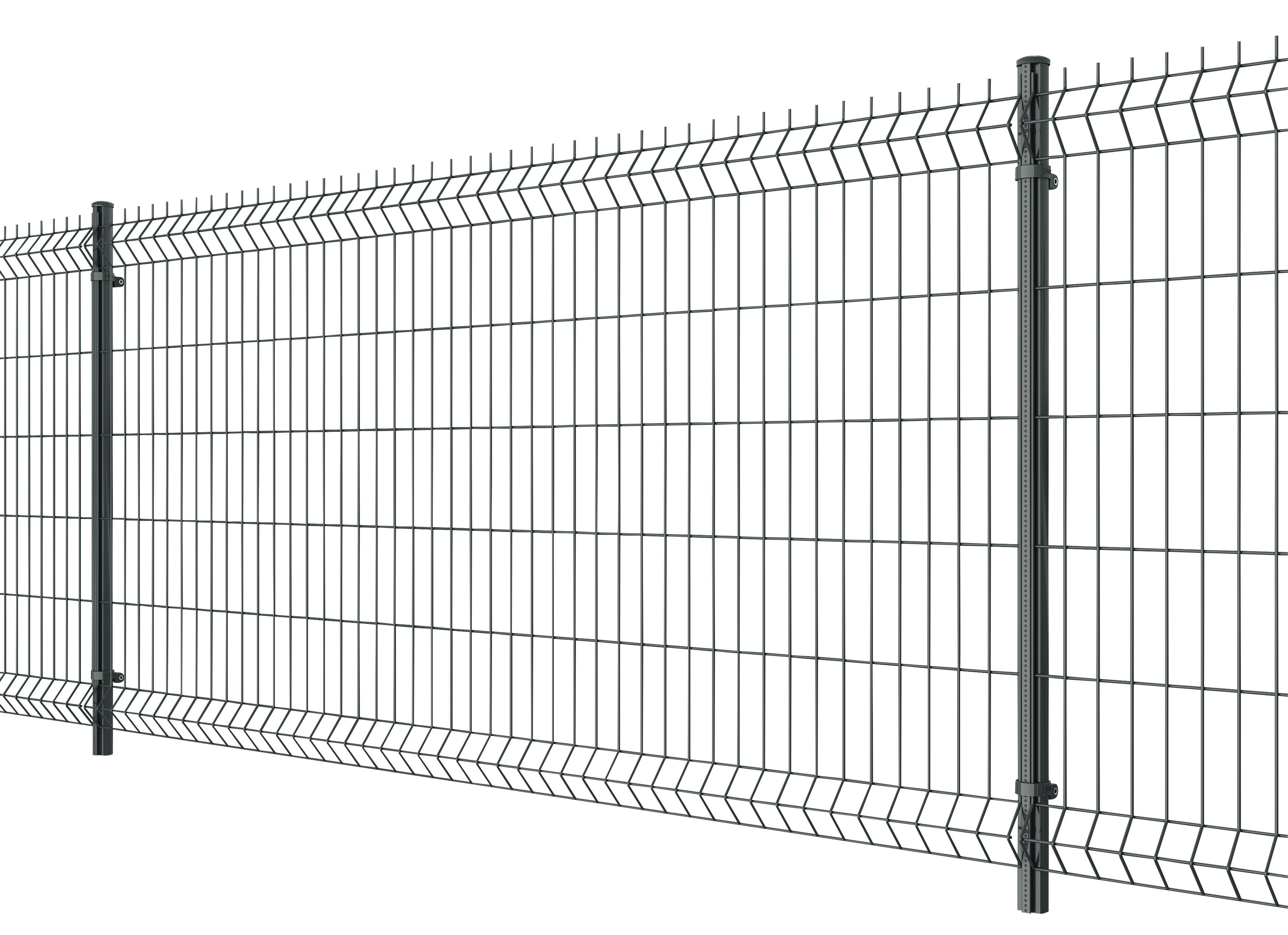 Panneau grillage rigide gris H.153 x l.200 cm Diam.4 mm - 2