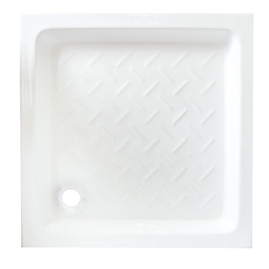 Receveur de douche L.80 x l.80 cm Ep.10 cm grès blanc - AYOR BATHROOM Ondée - 2