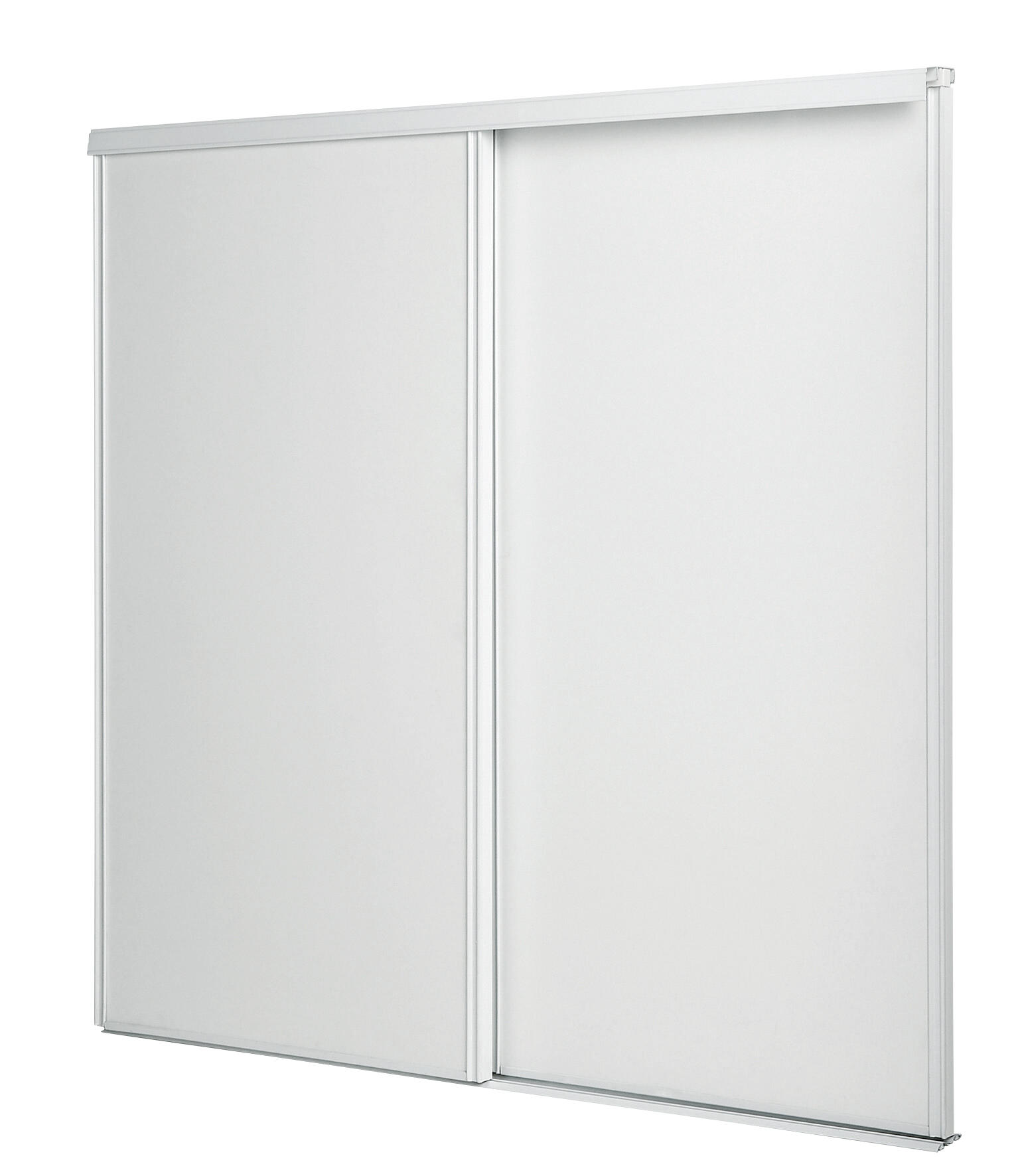 Kit portes de placard coulissantes blanches 2 vantaux 10x1500x2500mm - 2