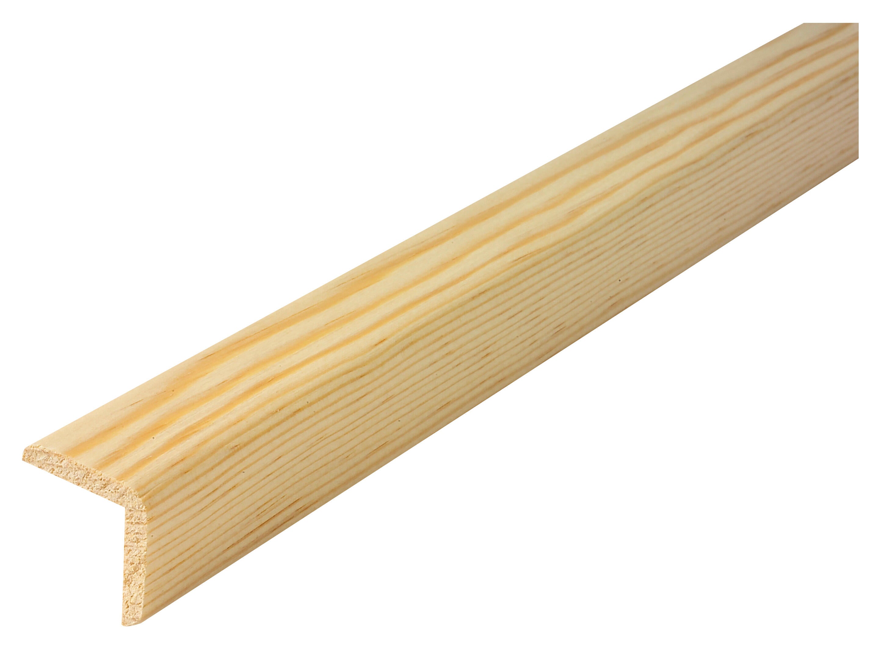 Baguette d’angle arrondie en pin petits nœuds 27,5 x 27,5 mm Long.2,4 m - SOTRINBOIS - 4