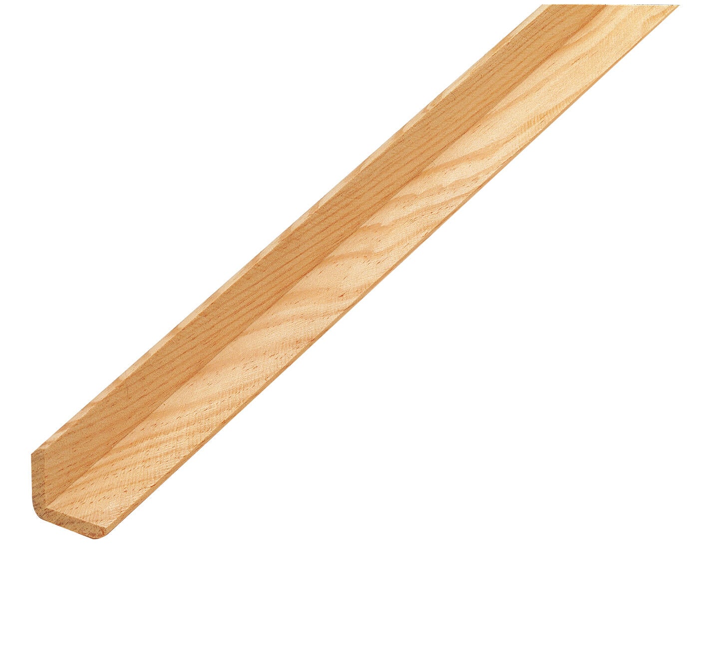 Baguette d’angle arrondie en pin petits nœuds 27,5 x 27,5 mm Long.2,4 m - SOTRINBOIS - 7