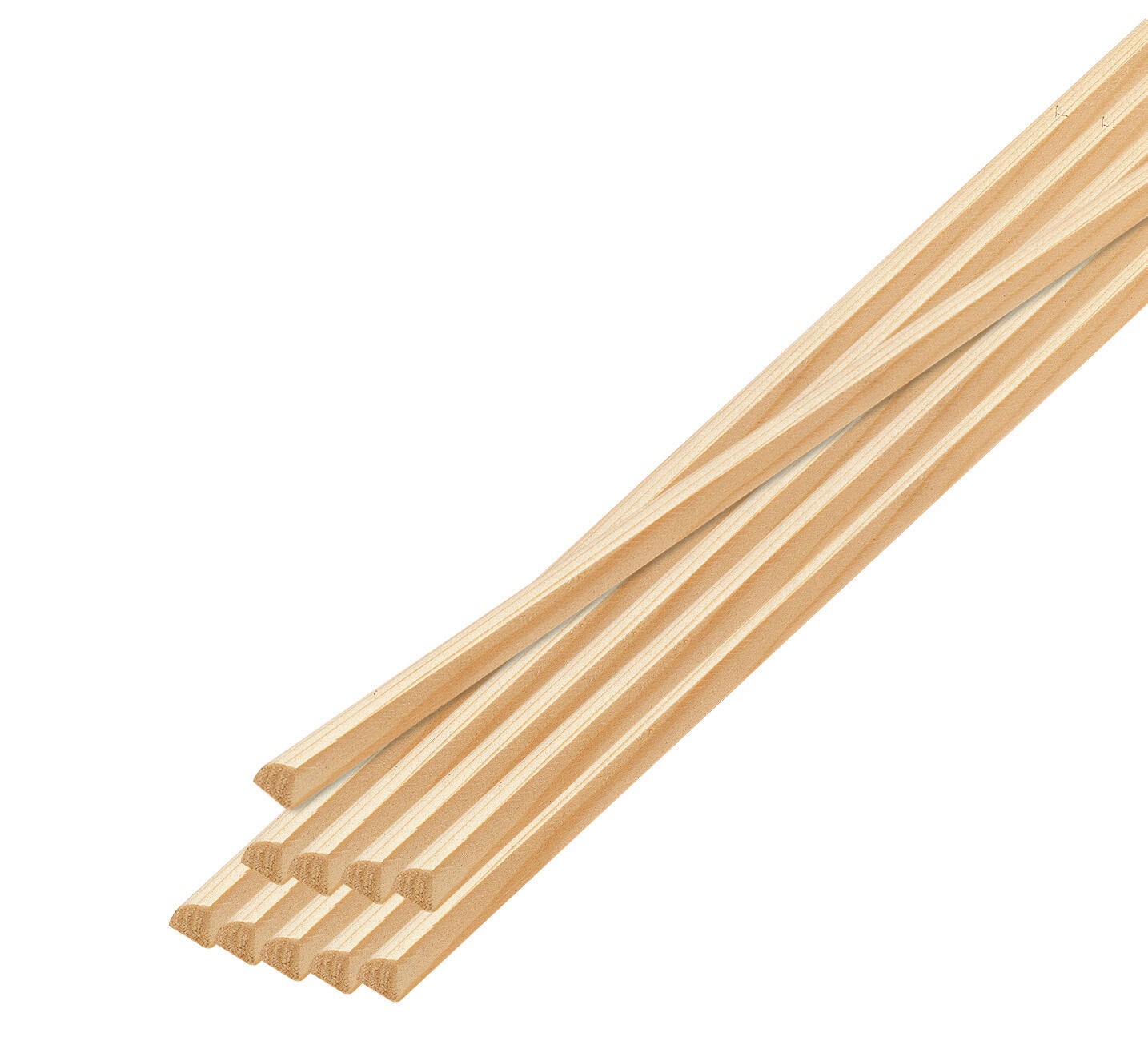 Baguette d’angle arrondie en pin petits nœuds 27,5 x 27,5 mm Long.2,4 m - SOTRINBOIS - 6