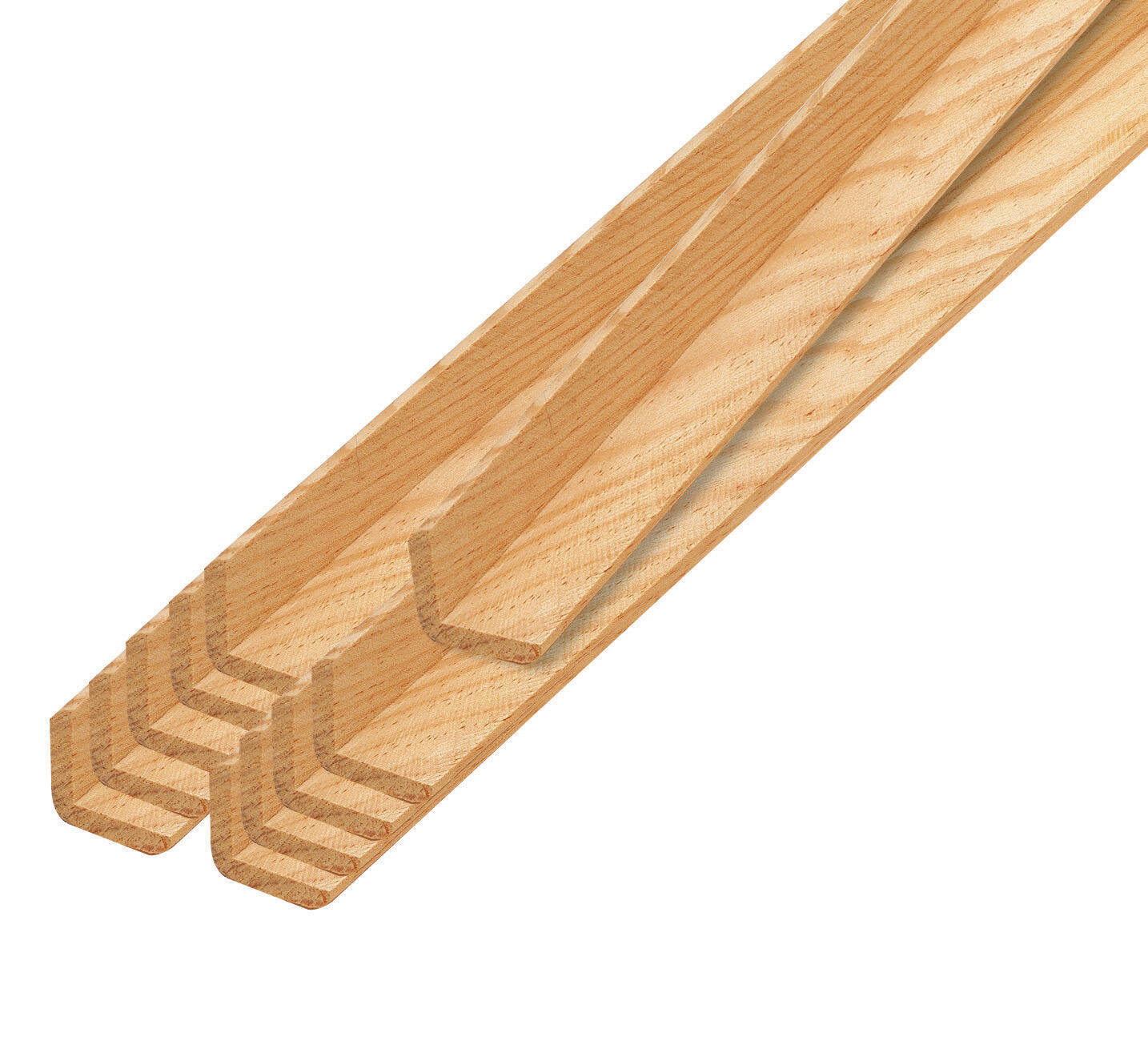 Baguette d’angle arrondie en pin petits nœuds 27,5 x 27,5 mm Long.2,4 m - SOTRINBOIS - 5