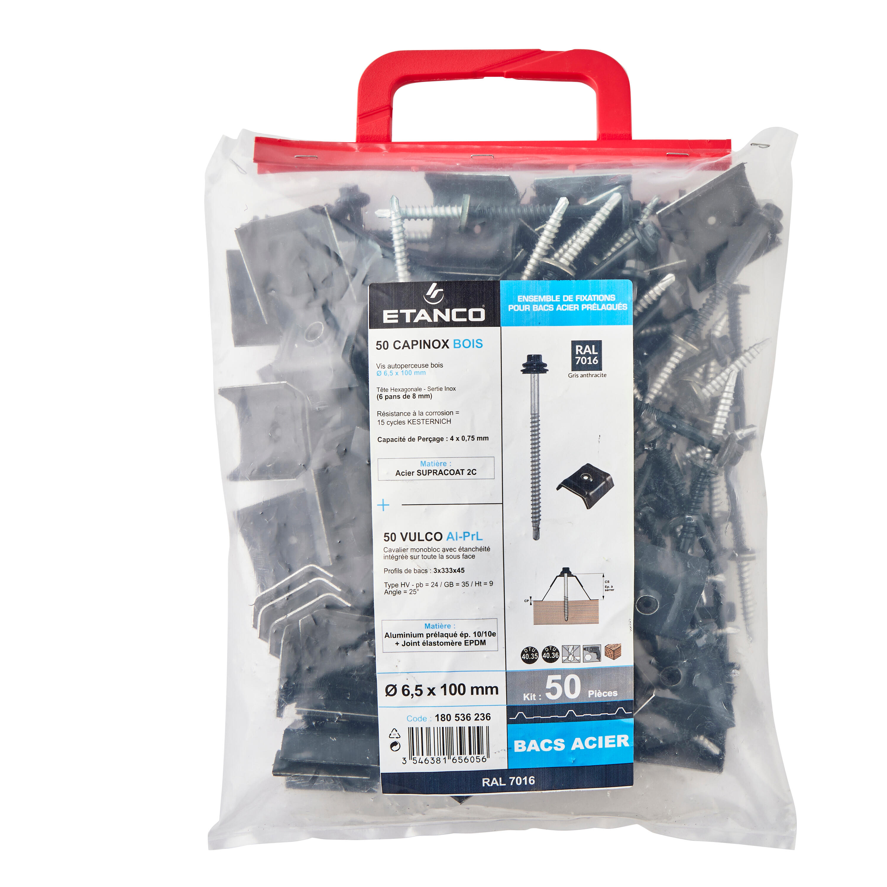 Vis autoforeuse Diam. 6,5 x 100 mm Sac de 50  - ETANCO - 3