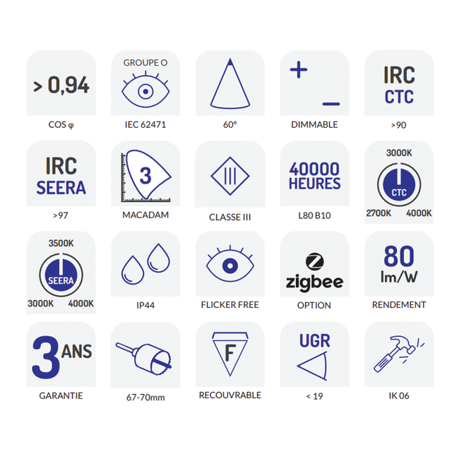 Spot encastrable noir - ASLED