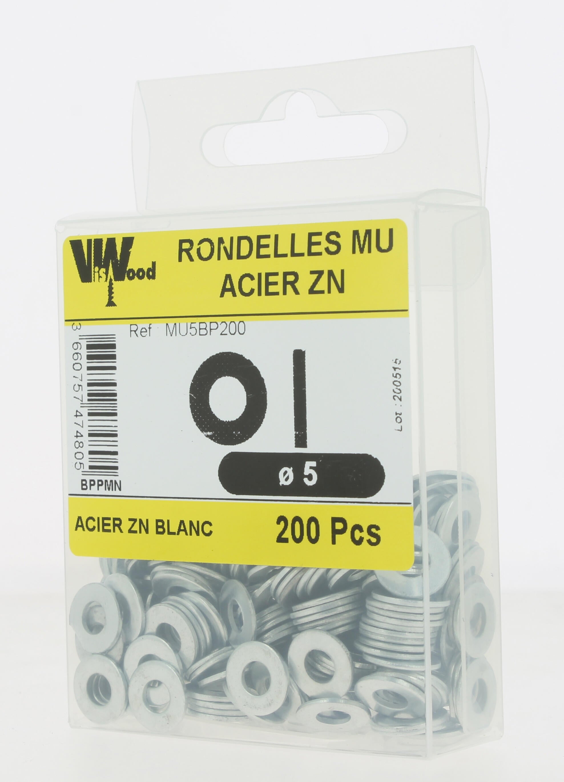 Lot de 10 rondelles moyennes ZG D.5 x 12 x 1 mm - VISWOOD - 3