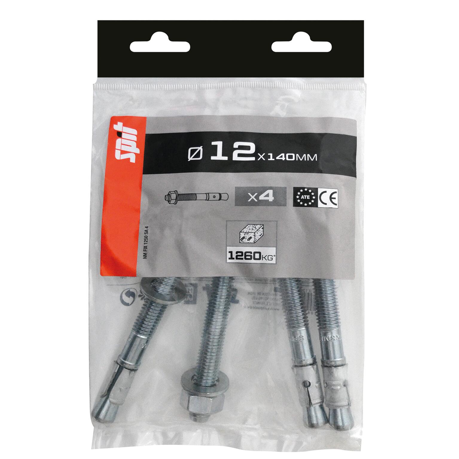 Goujon à bague multi-matériaux Diam.12 mm x 140 mm - SPIT Fix3(lot de 4) - 2