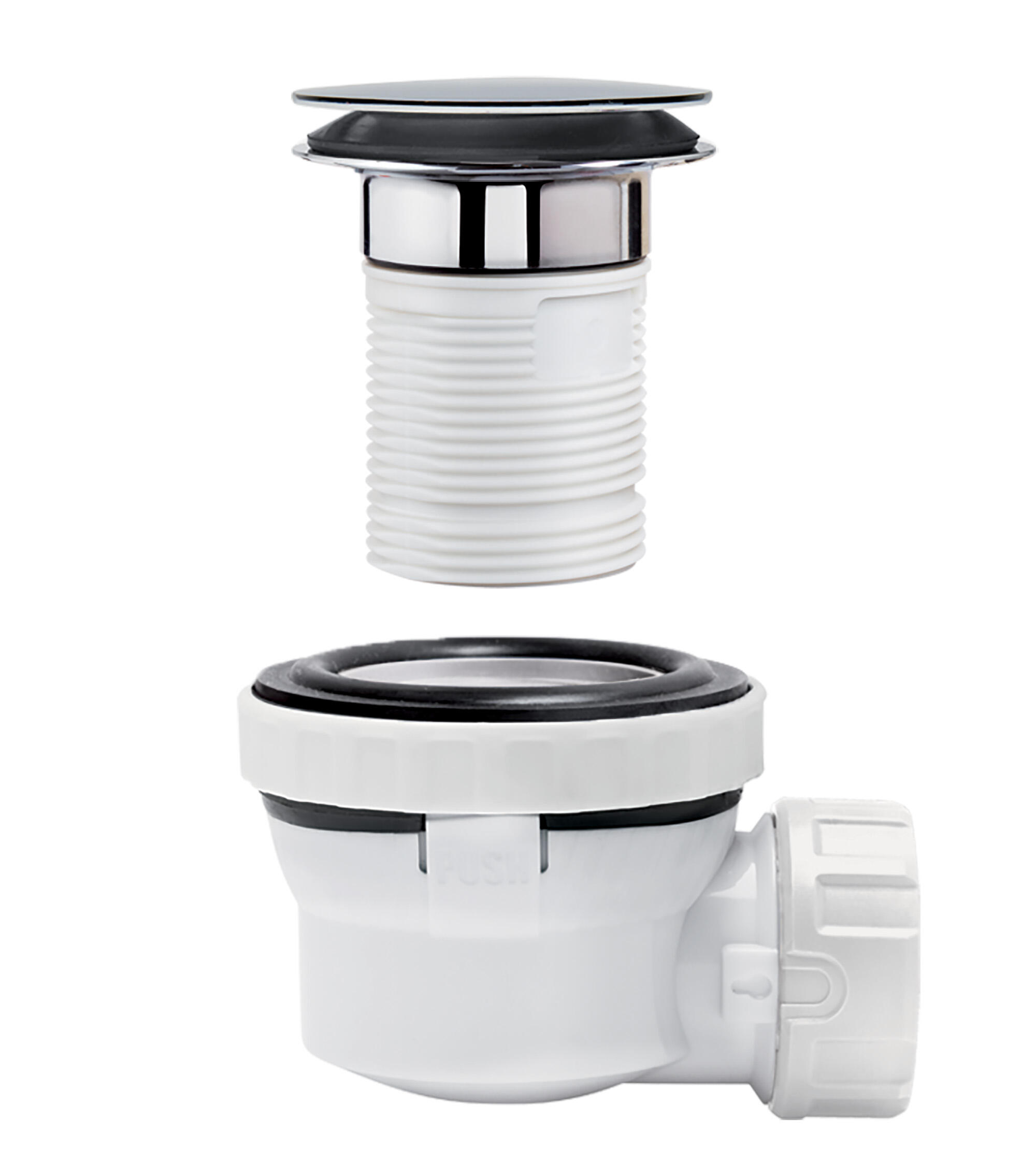 Vidage complet pour lavabo 1 vasque gain de place noir - WIRQUIN - 2