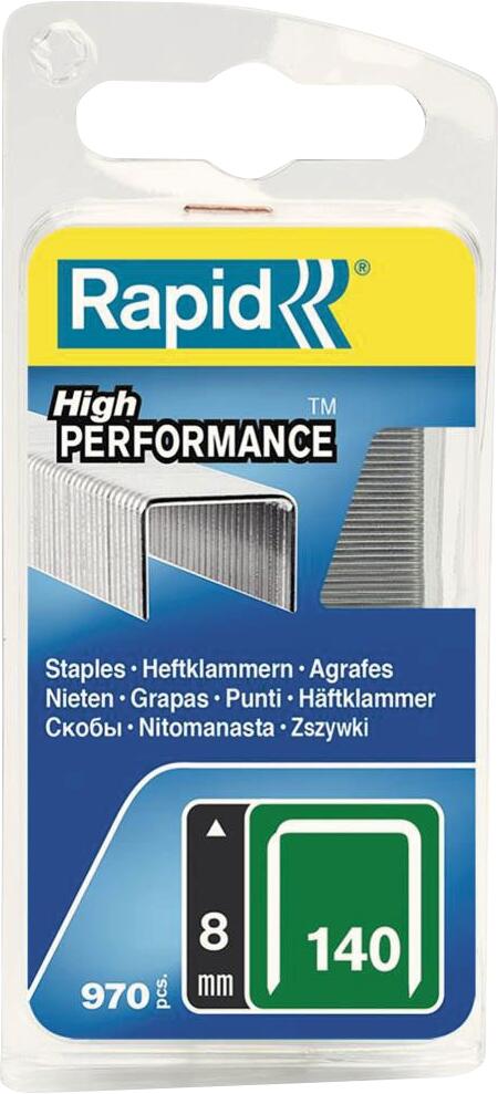 Boite de 970 agrafes n°140 L.8 mm Galva - RAPID - 2