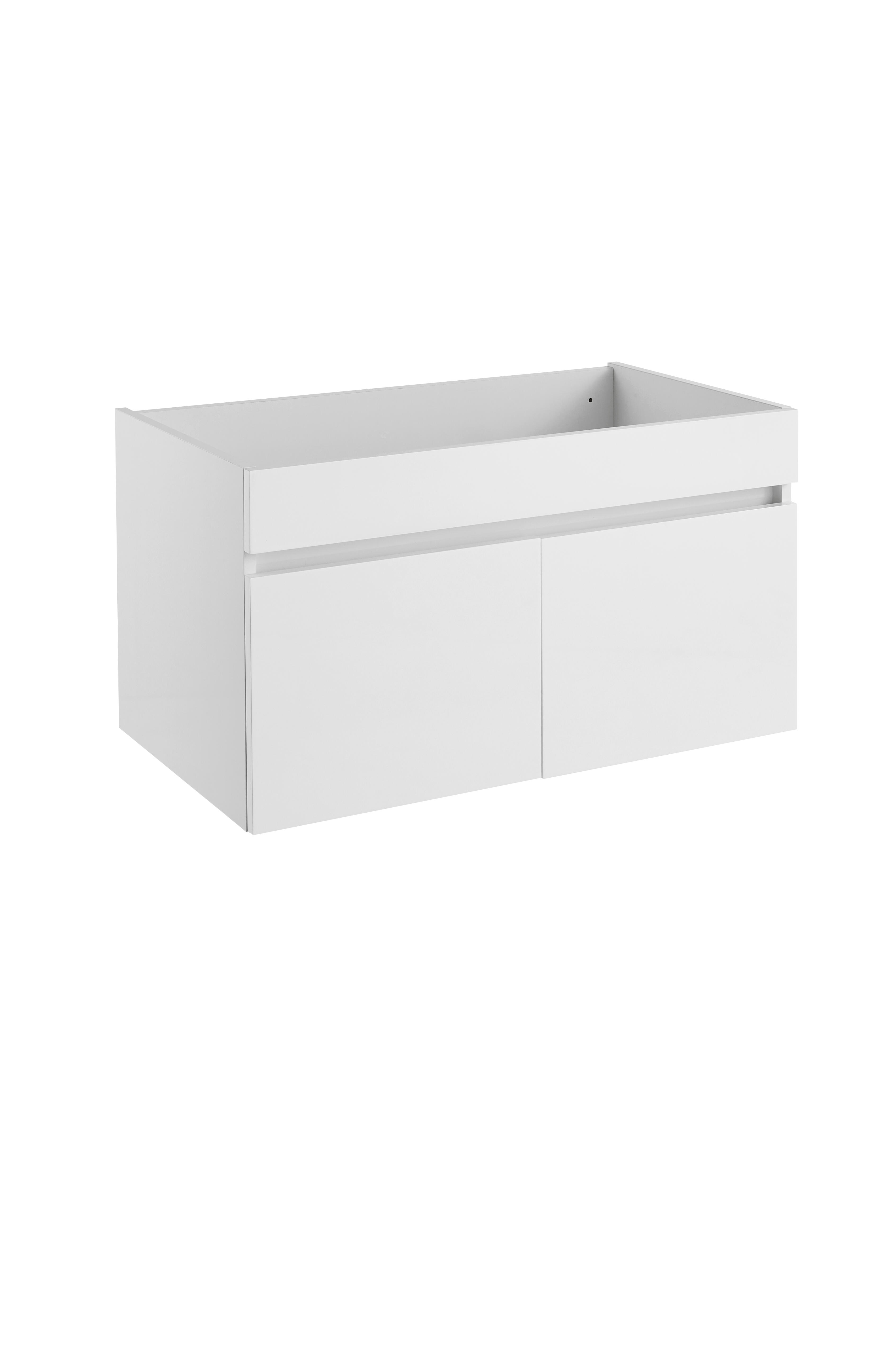 Caisson suspendu de salle de bain avec portes blanc l.79 x H.44 x P.45 cm Ready - 2