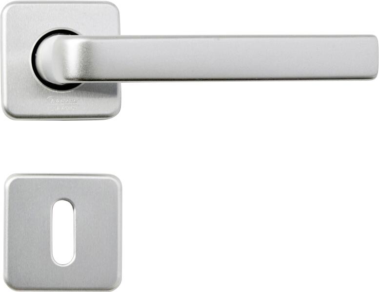 Poignées de porte sur rosace gris KAZA x2 - VACHETTE - 2