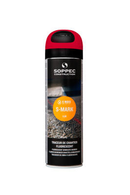 Traceur de chantier rouge  fluorescent Soppec 500 ml - TECHNIMA - 2