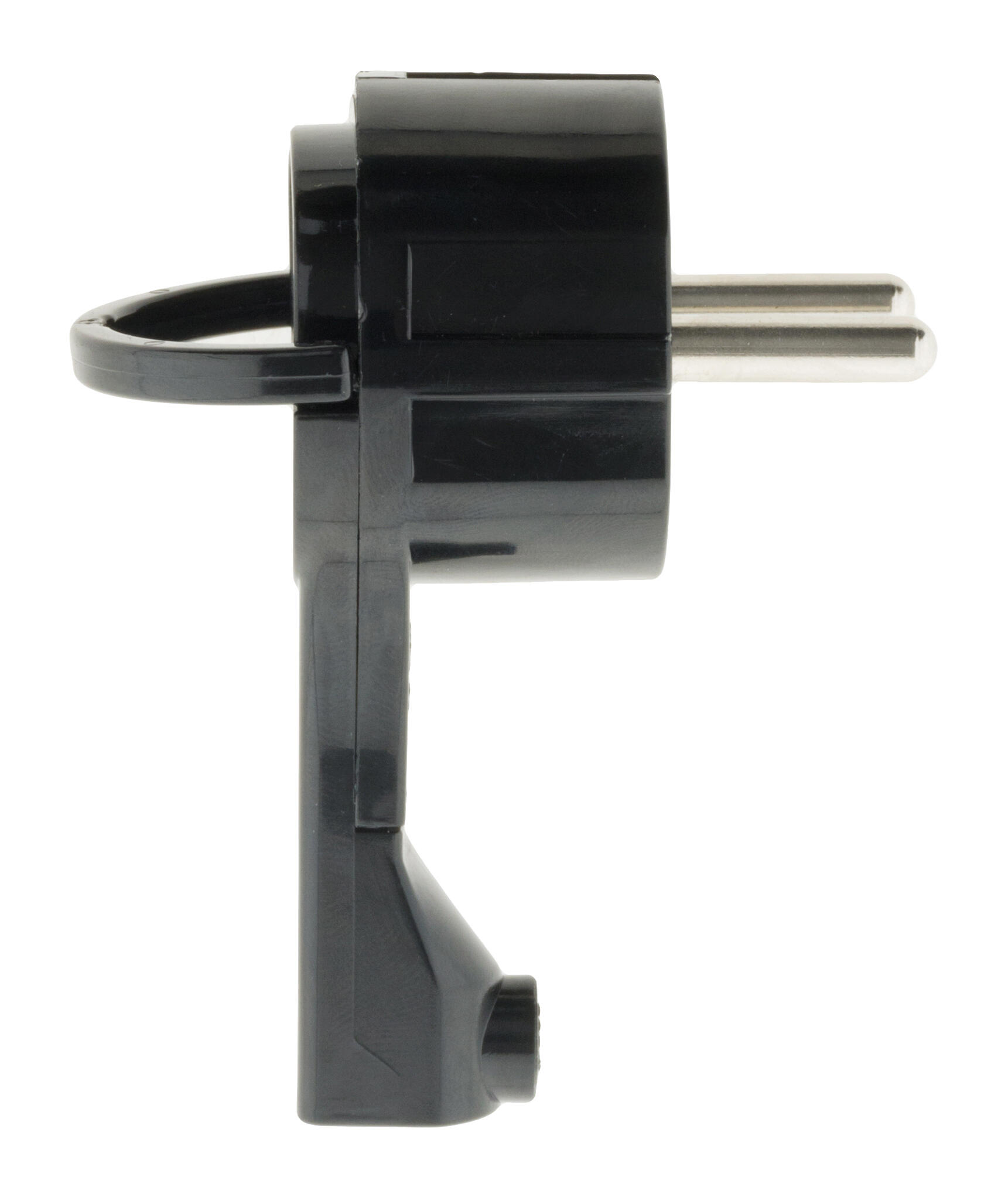 Fiche mâle extra plate 16A noire  - 2