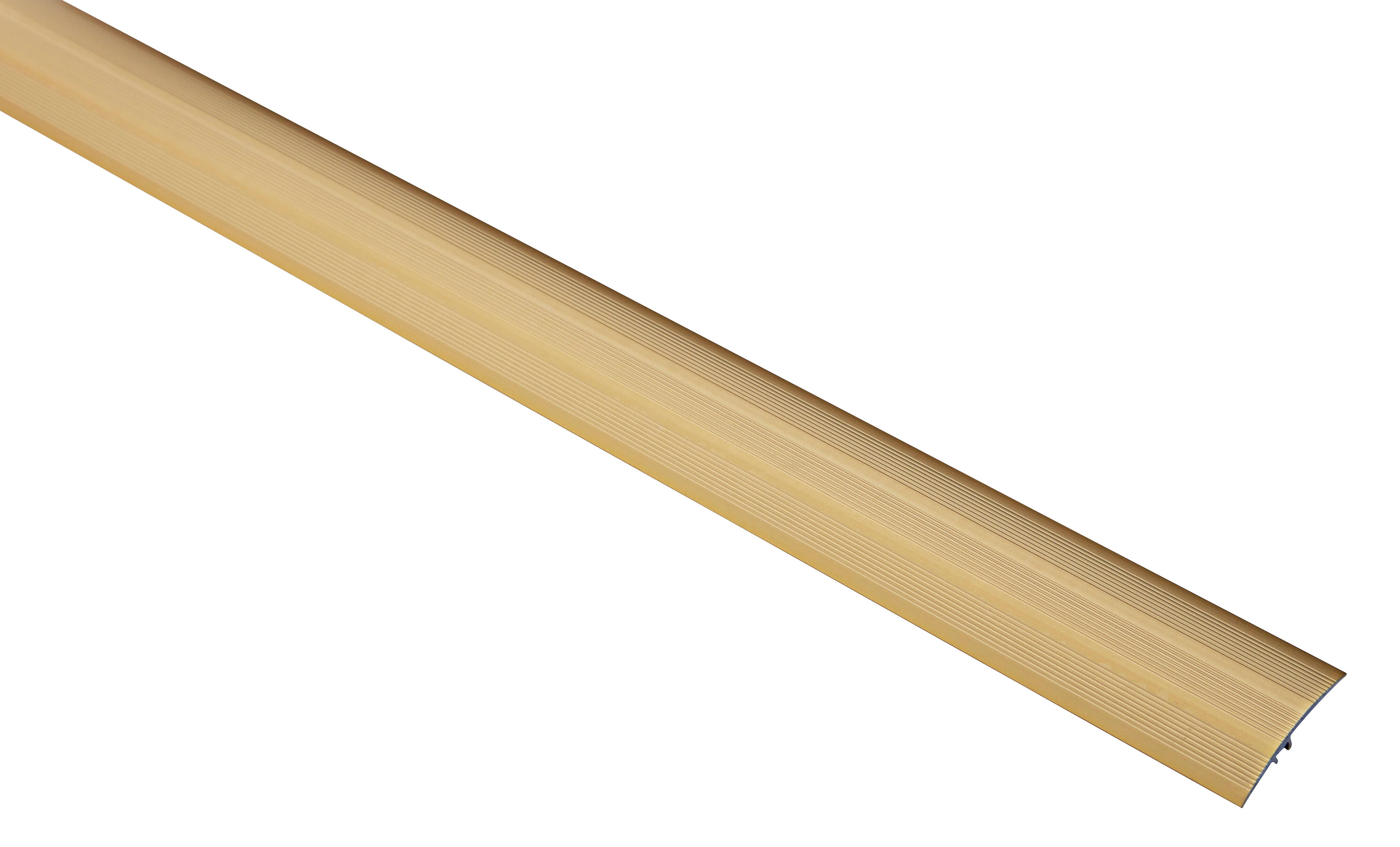 Barre de seuil aluminium or strié à visser L.93 x l.4,70 cm  - 6