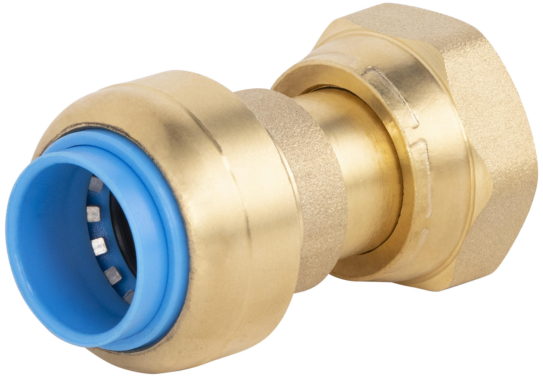 Raccord femelle écrou libre F.15X21(1/2'') universel cuivre / multicouche / PER automatique Diam.14 mm - TOUT PUSH - 2